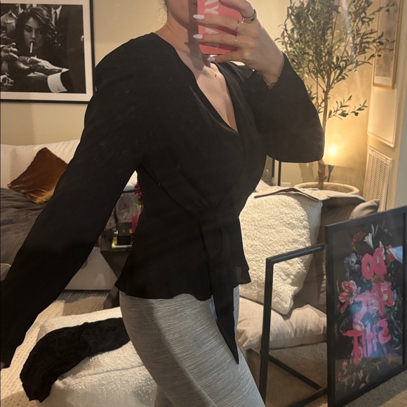 Black Longsleeve Blouse - Picture 8 of 8